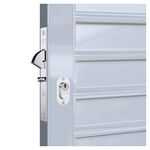 Fechadura Stam 940 Porta de Correr Acabamento Cromado - Espelho de Aço Inox